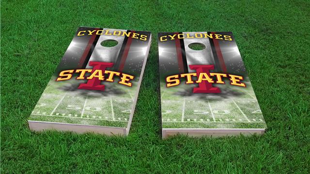 NCAA Field (Iowa State Cyclones Themed Custom Cornhole Board Design