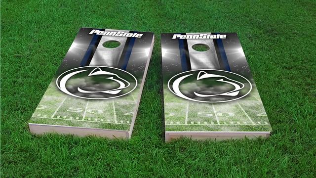 NCAA Field (Penn State Nittany Lions) Themed Custom Cornhole Board Design