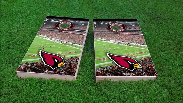 NFL Stadium (Arizona Cardinals) Themed Custom Cornhole Board Design