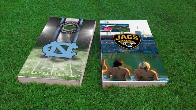 NFL Stadium (Jacksonville Jaguars) Themed Custom Cornhole Board Design