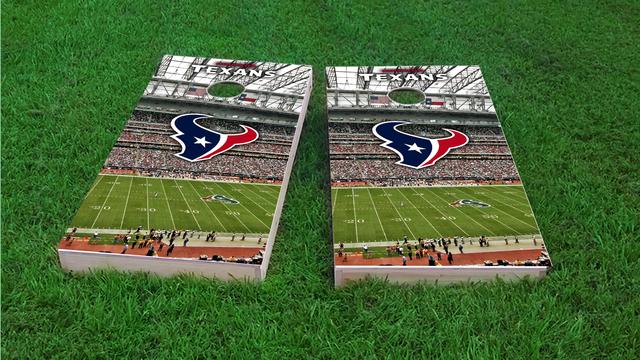NFL Stadium (Houston Texans) Themed Custom Cornhole Board Design