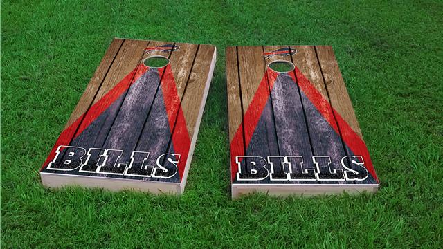 NFL Triangle (Buffalo Bills) Themed Custom Cornhole Board Design