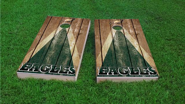 NFL Triangle (Philadelphia Eagles) Themed Custom Cornhole Board Design