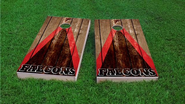 NFL Triangle (Atlanta Falcons) Themed Custom Cornhole Board Design