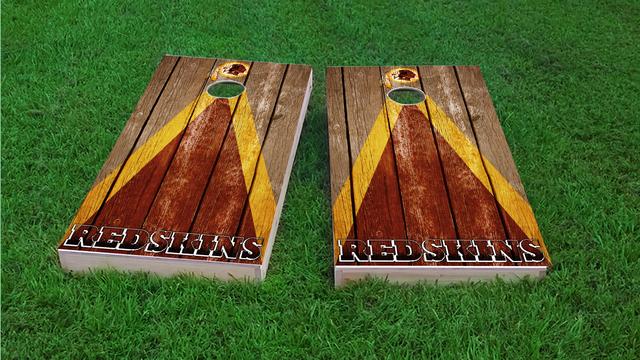 NFL Triangle (Washington Redskins) Themed Custom Cornhole Board Design