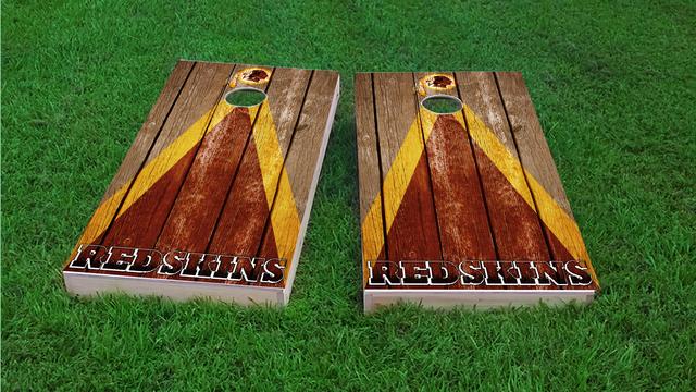 NFL Triangle (Washington Redskins) Themed Custom Cornhole Board Design