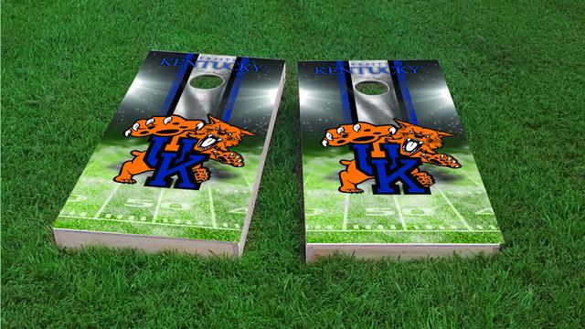 NCAA Kentucky Wildcats Themed Custom Cornhole Board Design