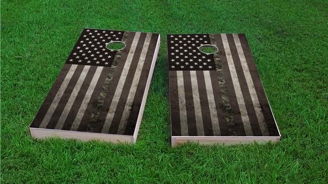 American Thin ACU (Army) Line Themed Custom Cornhole Board Design