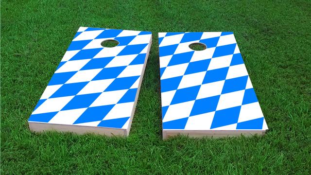 Bavaria National Flag Themed Custom Cornhole Board Design