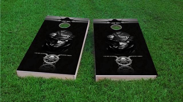 USMC Amphibious Recon Themed Custom Cornhole Board Design