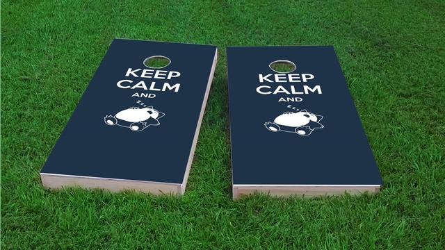 Keep Calm And Nap On It  Themed Custom Cornhole Board Design