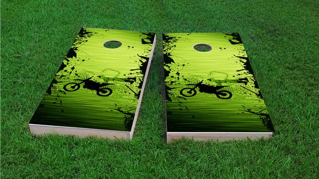 Motocross / Dirt Bike Themed Custom Cornhole Board Design