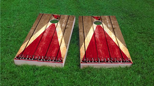 NFL Triangle (Arizona Cardinals) Themed Custom Cornhole Board Design