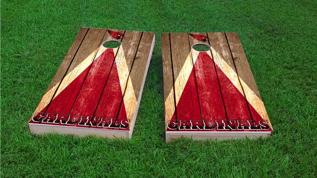NFL Triangle (Arizona Cardinals) Themed Custom Cornhole Board Design