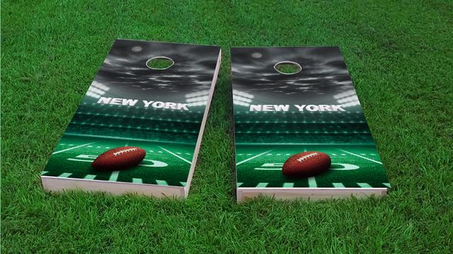 New York Giants Field Cornhole Boards