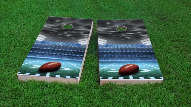 Tennessee Football Themed Custom Cornhole Board Design