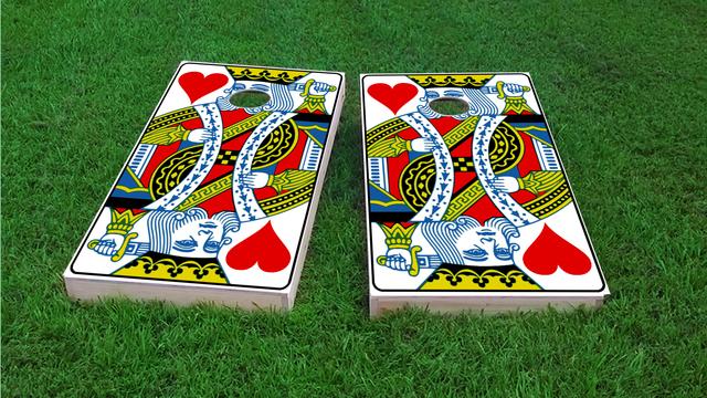 King Playing Card Themed Custom Cornhole Board Design