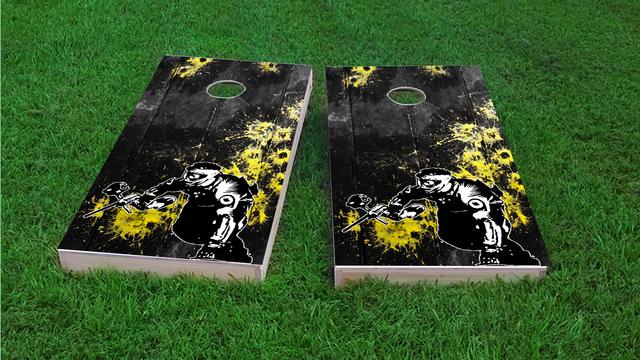 Paintball Themed Custom Cornhole Board Design