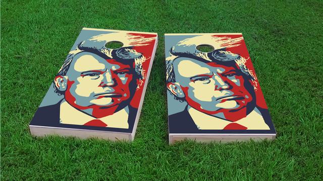 Political Trump Themed Custom Cornhole Board Design