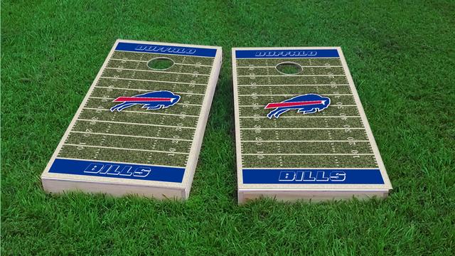 NFL Field (Buffalo Bills) Themed Custom Cornhole Board Design