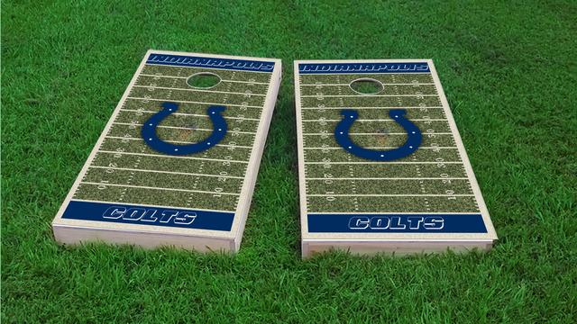 NFL Field (Indianapolis Colts) Themed Custom Cornhole Board Design