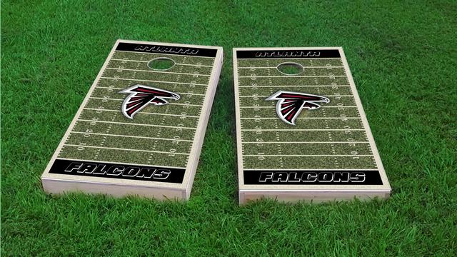 NFL Field (Atlanta Falcons) Themed Custom Cornhole Board Design