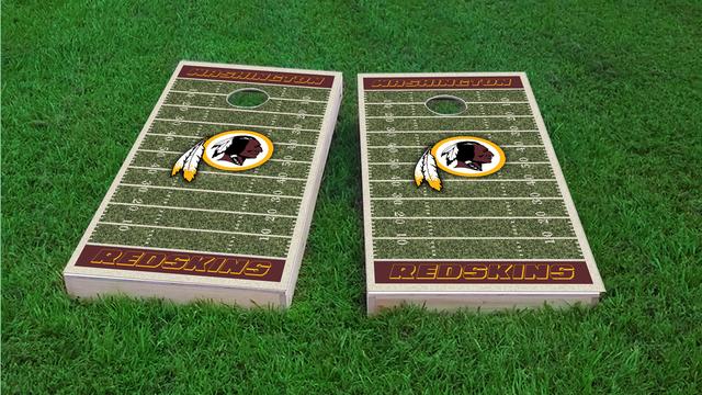 NFL Field (Washington Redskins) Themed Custom Cornhole Board Design