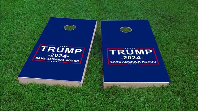 Trump 2024 - Save America Again Cornhole Board Game Set