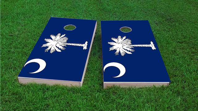 South Carolina State Flag Themed Custom Cornhole Board Design