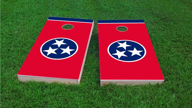 Tennessee State Flag Themed Custom Cornhole Board Design