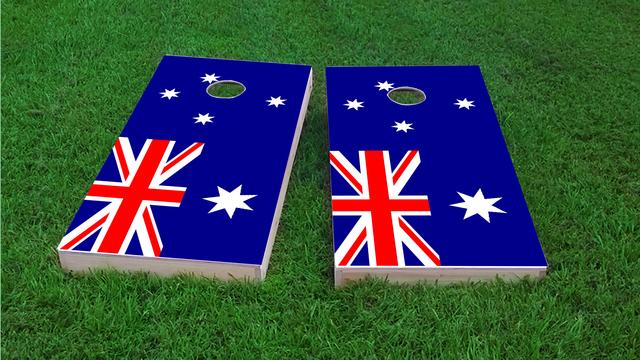 Australia National Flag Themed Custom Cornhole Board Design