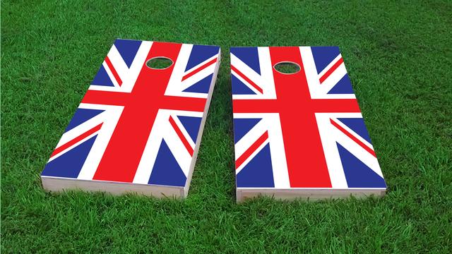 United Kingdom National Flag Themed Custom Cornhole Board Design