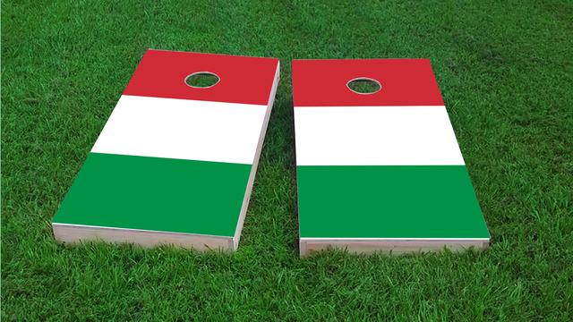 Italy National Flag Themed Custom Cornhole Board Design