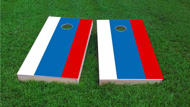 Russia National Flag Themed Custom Cornhole Board Design