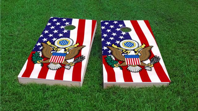 United States Seal Themed Custom Cornhole Board Design