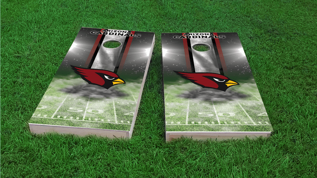 Arizona Cardinals Themed Custom Cornhole Board Design