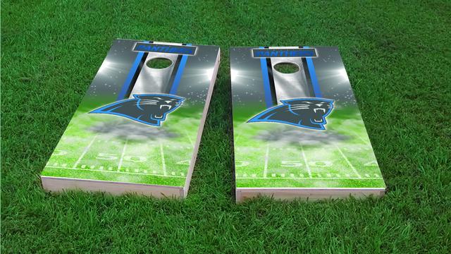 NFL Carolina Panthers Themed Custom Cornhole Board Design