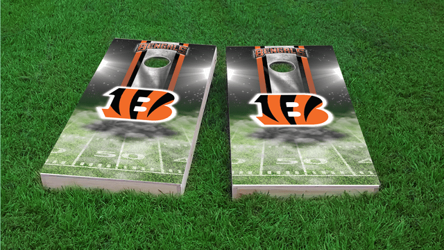 NFL Cincinnati Bengals Themed Custom Cornhole Board Design