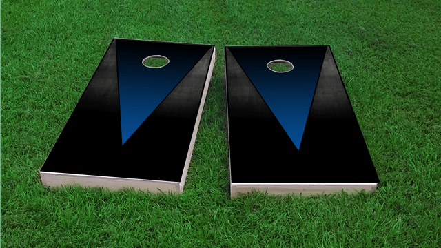Upsdie down blue triangle