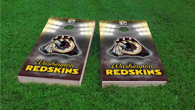 NFL Gloves (Washington Redskins) Themed Custom Cornhole Board Design