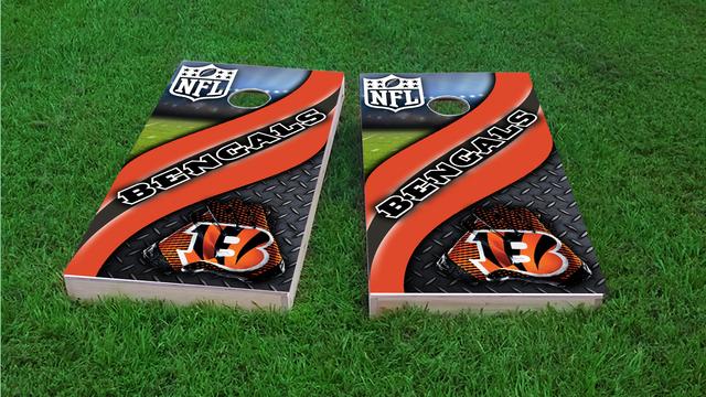 NFL 2 (Cincinnati Bengals) Themed Custom Cornhole Board Design