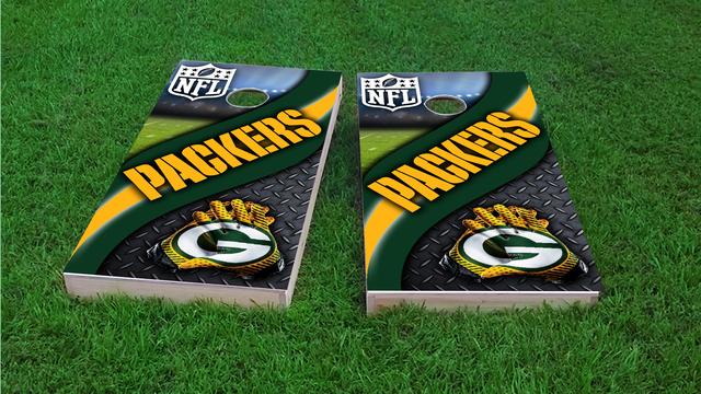 NFL 2 (Green Bay Packers) Themed Custom Cornhole Board Design