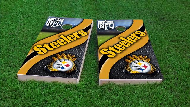NFL 2 (Pittsburgh Steelers) Themed Custom Cornhole Board Design