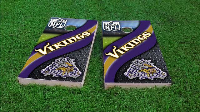 NFL 2 (Minnesota Vikings) Themed Custom Cornhole Board Design