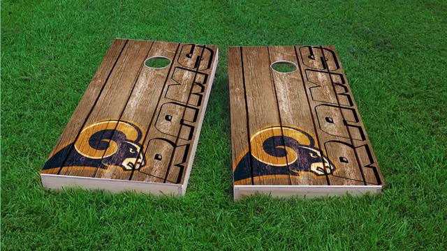NFL Wood Slat (St Louis Rams) Themed Custom Cornhole Board Design