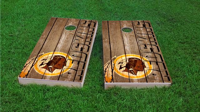NFL Wood Slat (Washington Redskins) Themed Custom Cornhole Board Design