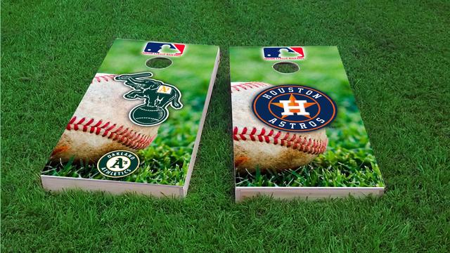  MLB (Los Angeles Angels) Themed Custom Cornhole Board Design