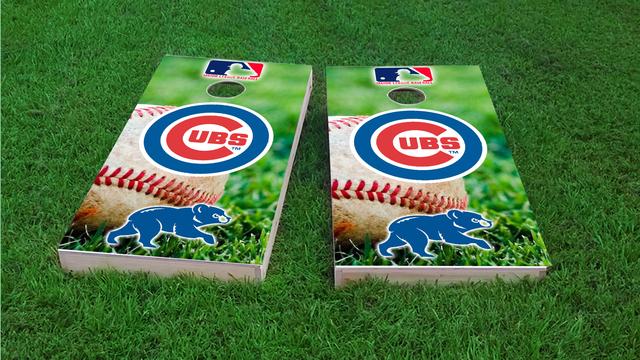 MLB (Chicago Cubs) Themed Custom Cornhole Board Design