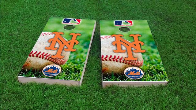 MLB (New York Mets) Themed Custom Cornhole Board Design