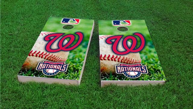MLB (Washington Nationals) Themed Custom Cornhole Board Design